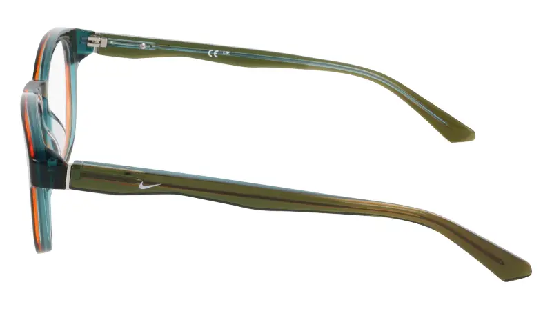 Unisex Nike NIKE 7182 317 Montature da vista Acetato Verde Rotonda Normale miniatura 3