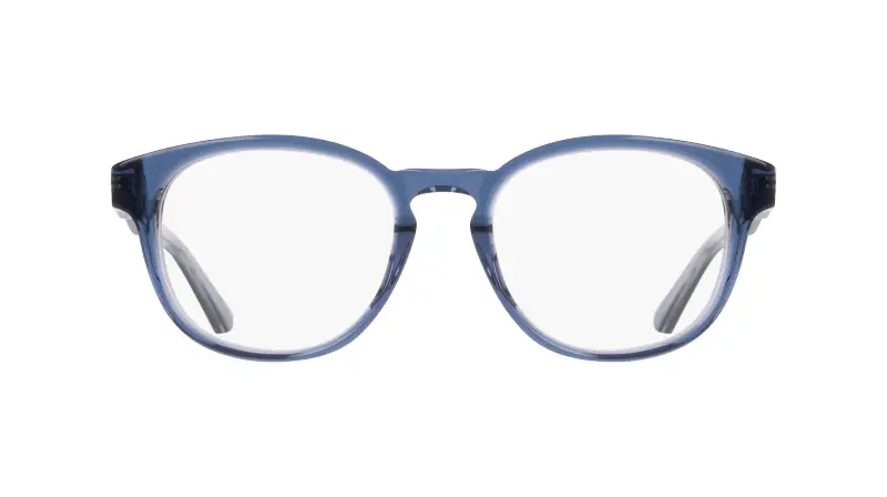 Unisex Nike NIKE 7182 429 Montature da vista Acetato Blu Rotonda Normale miniatura 2