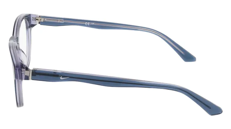 Unisex Nike NIKE 7182 429 Montature da vista Acetato Blu Rotonda Normale miniatura 3