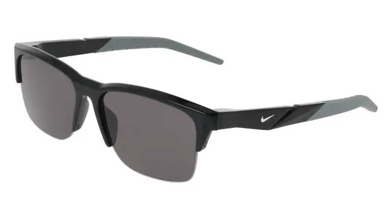 Unisex Nike NIKE RADEON WARE IR4369X 010 Occhiali da sole Bio-iniettato Nero Grigio Squadrata Normale