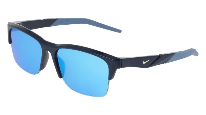 Unisex Nike NIKE RADEON WARE IR4369X 410 Occhiali da sole Bio-iniettato Blu Grigio Squadrata Normale