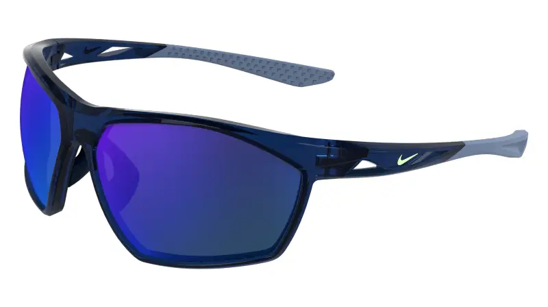 Unisex Nike NIKE WINDTRACK HEAT IQ7245X 410 Occhiali da sole Bio-iniettato Blu Squadrata Normale