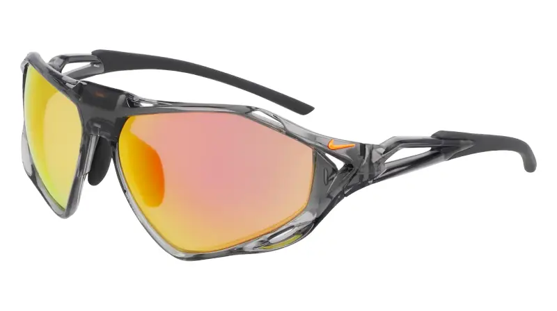 Unisex Nike NIKE ZEUS RISE E N IU8050X 084 Occhiali da sole Bio-iniettato Grigio Squadrata Normale