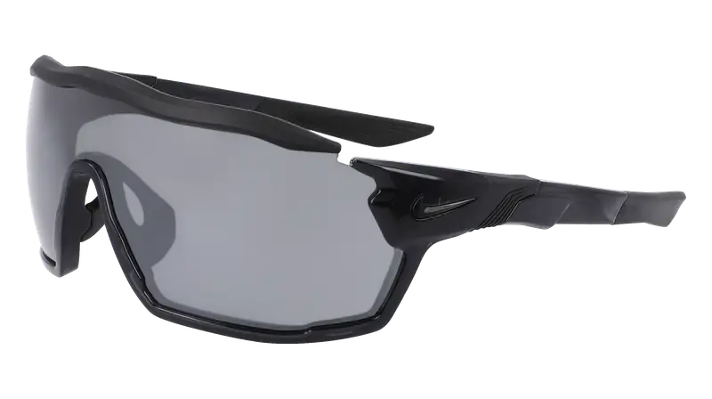 Nike Unisex NIKE SHOW X RUSH DZ7368 060 Occhiali da sole Bio-iniettato Grigio Argento Maschera Normale Fotocromatiche