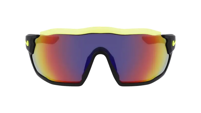 Nike Unisex NIKE SHOW X RUSH E DZ7369 010 Occhiali da sole Bio-iniettato Nero Grigio Maschera Normale Fotocromatiche miniatura 2