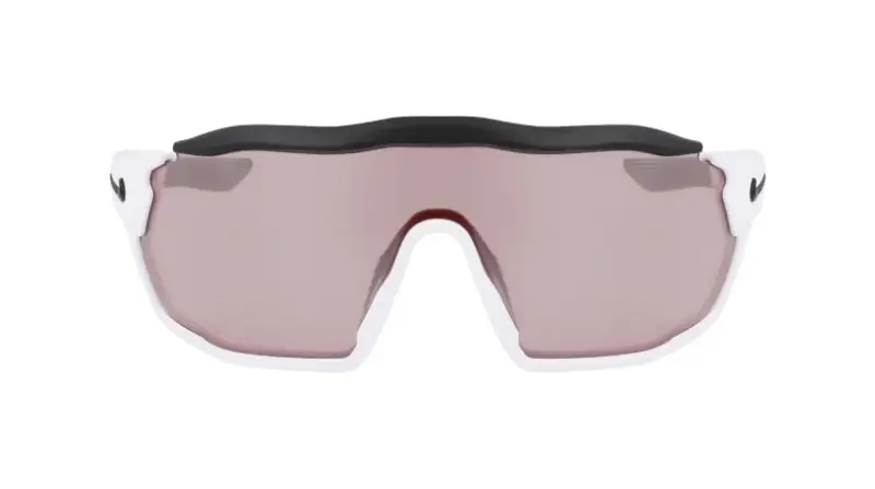 Unisex NIKE SHOW X RUSH E DZ7369 100 Occhiali da sole Bio-iniettato Bianco Argento Maschera Normale Fotocromatiche miniatura 2