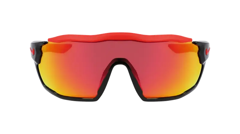 Nike Unisex NIKE SHOW X RUSH M DZ7370 010 Occhiali da sole Bio-iniettato Nero Rosso Maschera Normale Fotocromatiche miniatura 2