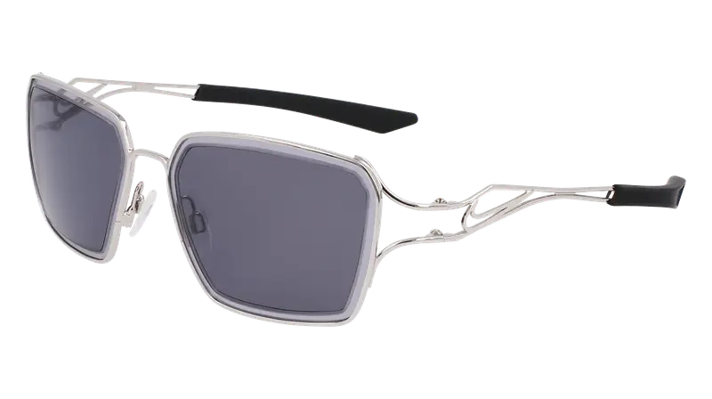 Nike Unisex NIKE VEIL PRISM EV24049 040 Occhiali da sole Metallo Argento Grigio Squadrata Normale