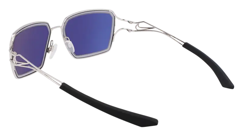 Nike Unisex NIKE VEIL PRISM EV24049 040 Occhiali da sole Metallo Argento Grigio Squadrata Normale miniatura 3