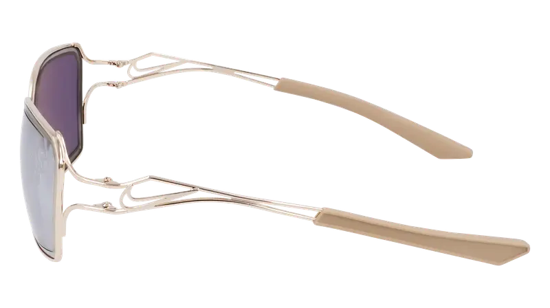 Nike Unisex NIKE VEIL PRISM EV24049 708 Occhiali da sole Metallo Oro Grigio Squadrata Normale Specchiato miniatura 2