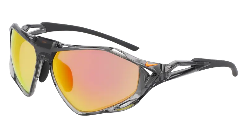 Nike Unisex NIKE ZEUS RISE E IF1113X 084 Occhiali da sole Bio-iniettato Grigio Road Squadrata Normale Specchiato