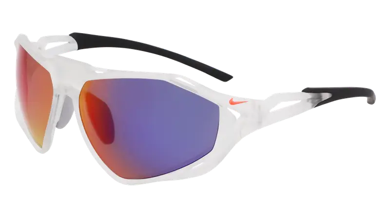 Nike Unisex NIKE ZEUS RISE E IF1113X 900 Occhiali da sole Bio-iniettato Trasparente Viola Squadrata Normale Sfumato