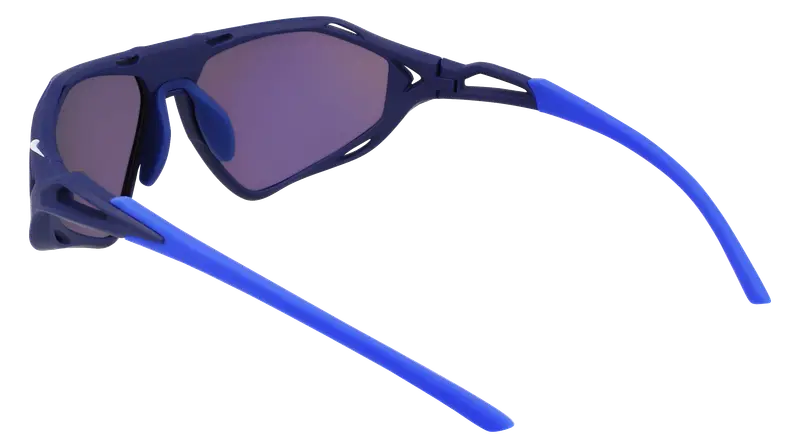 Nike Unisex NIKE ZEUS RISE IF1120X 492 Occhiali da sole Bio-iniettato Blu Blu Squadrata Normale Specchiato miniatura 3