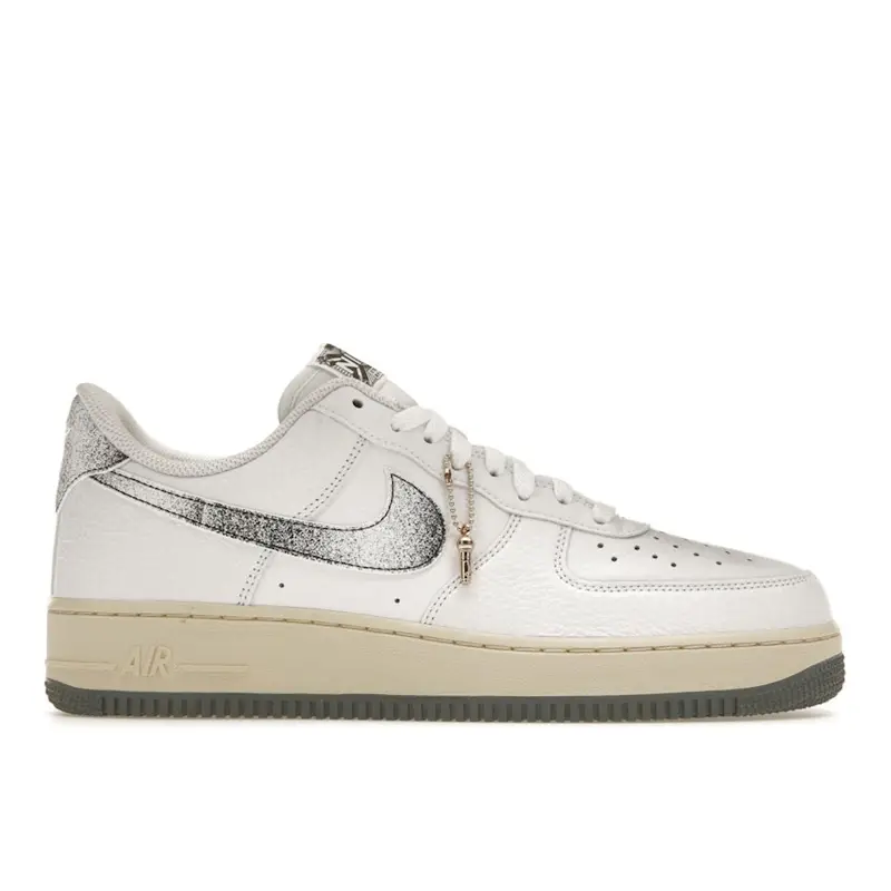 Uomo Air Force 1 Low 50 Anni di Hip-Hop Scarpe da Ginnastica Uomo Bianco Smoke-Grey Beach DV7183-100 46