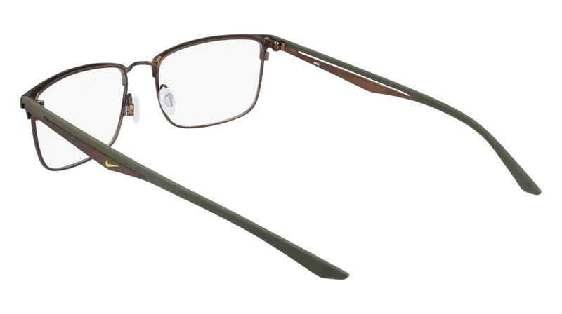 Nike Uomo NIKE 4314 212 Montature da vista Metallo Satinato marrone Squadrata Normale Fotocromatiche miniatura 3