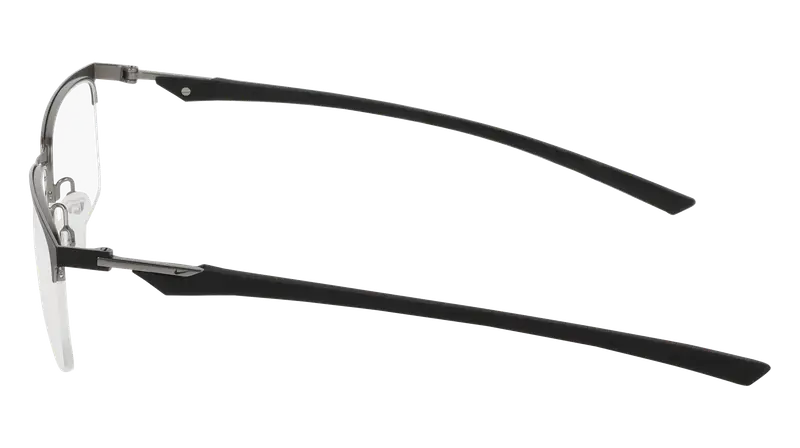 Nike Uomo NIKE 4318 001 Montature da vista Metallo Nero Squadrata Normale miniatura 2