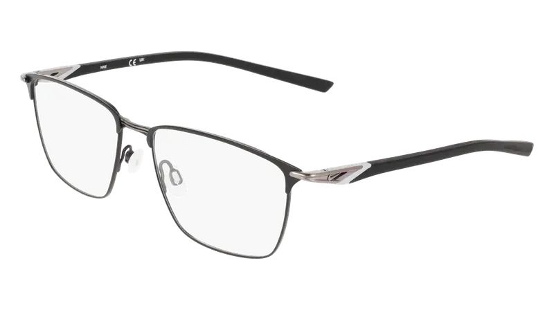 Nike Uomo NIKE 6066 001 Montature da vista Titanio Nero  Squadrata Normale