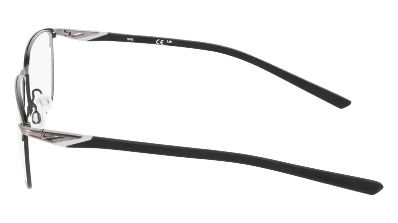 Nike Uomo NIKE 6066 001 Montature da vista Titanio Nero Squadrata Normale miniatura 2