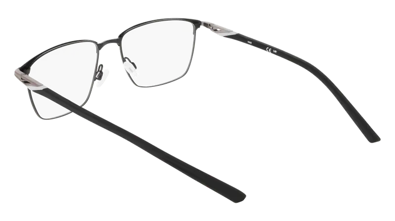 Nike Uomo NIKE 6066 001 Montature da vista Titanio Nero Squadrata Normale miniatura 3