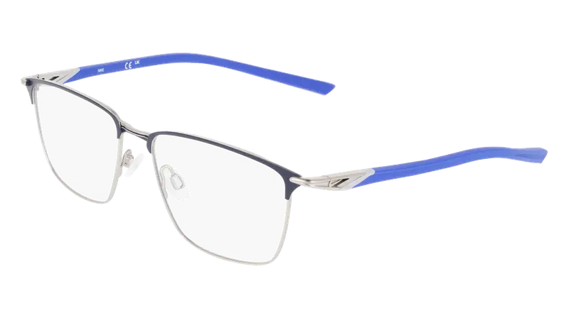 Nike Uomo NIKE 6066 411 Montature da vista Titanio Blu  Squadrata Normale