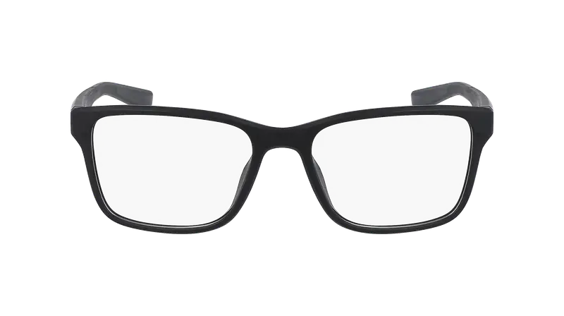 Nike Uomo NIKE 7014 001 Montature da vista Bio-iniettato Nero Squadrata Normale Normale miniatura 2