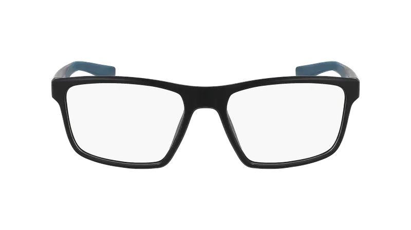 Nike Uomo NIKE 7015 004 Montature da vista Bio-iniettato Nero Squadrata Normale Normale miniatura 2