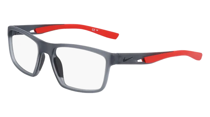 Nike Uomo NIKE 7015 034 Montature da vista Bio-iniettato Grigio  Squadrata Normale Normale