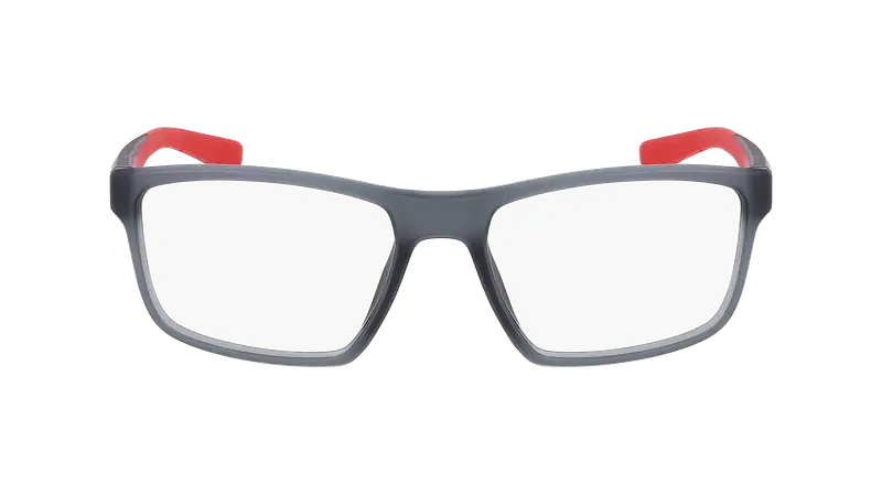 Nike Uomo NIKE 7015 034 Montature da vista Bio-iniettato Grigio Squadrata Normale Normale miniatura 2