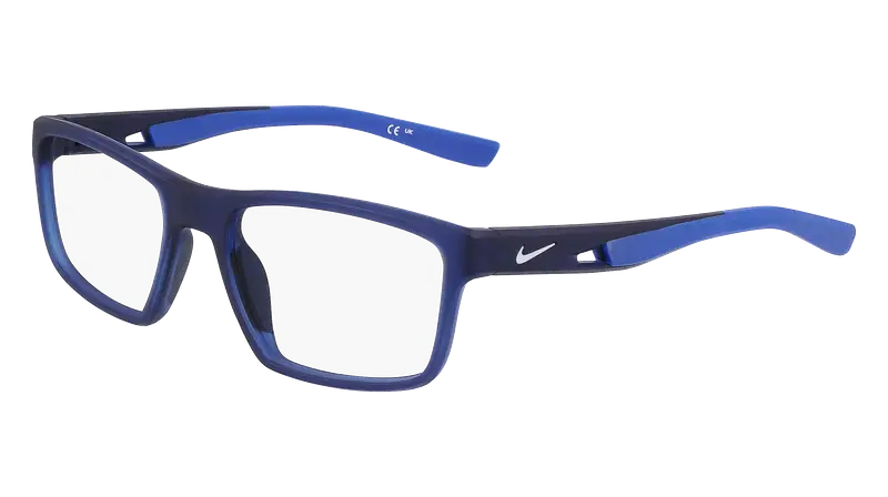 Nike Uomo NIKE 7015 410 Montature da vista Bio-iniettato Blu  Squadrata Normale Normale