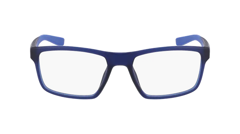 Nike Uomo NIKE 7015 410 Montature da vista Bio-iniettato Blu Squadrata Normale Normale miniatura 2