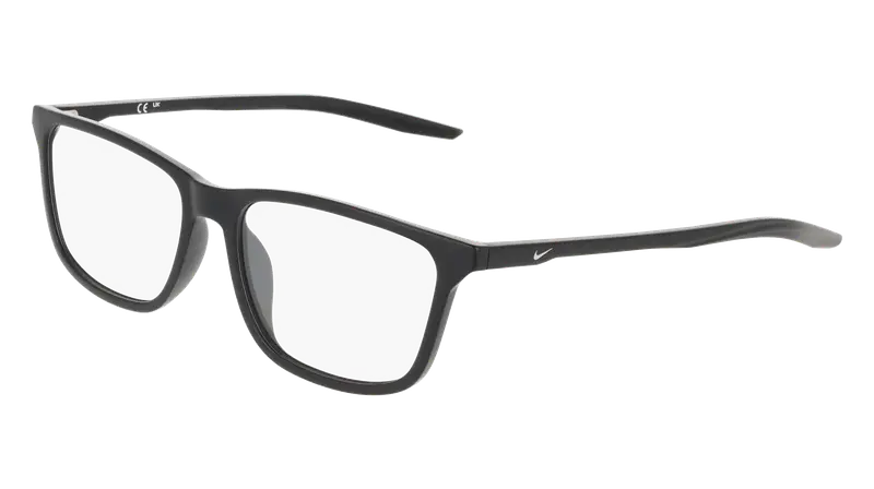 Nike Uomo NIKE 7018 001 Montature da vista Bio-iniettato Nero Squadrata Normale