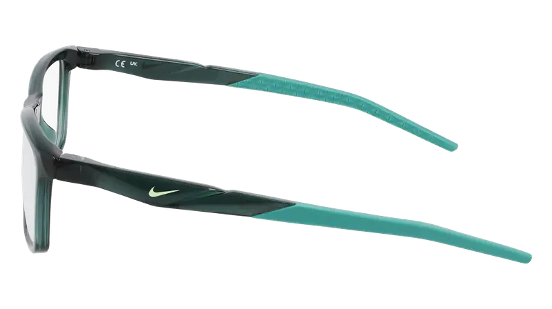 Nike Uomo NIKE 7057 301 Montature da vista Bio-iniettato Verde Squadrata Normale miniatura 2