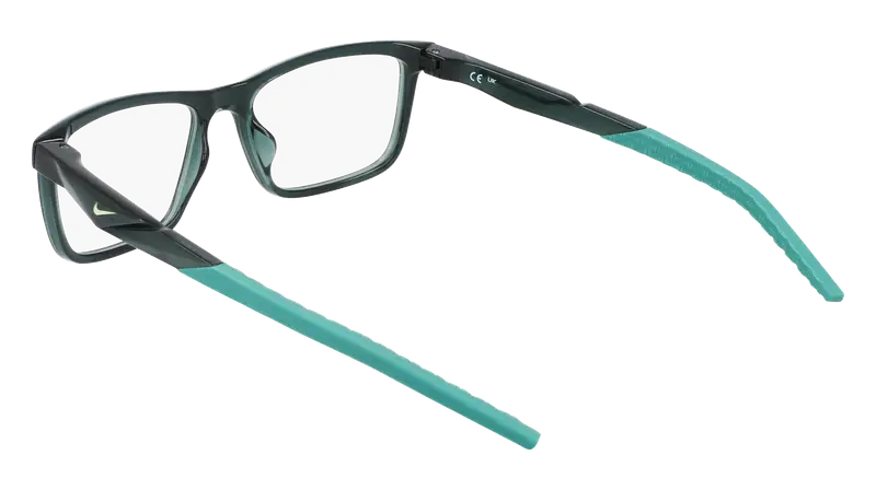 Nike Uomo NIKE 7057 301 Montature da vista Bio-iniettato Verde Squadrata Normale miniatura 3