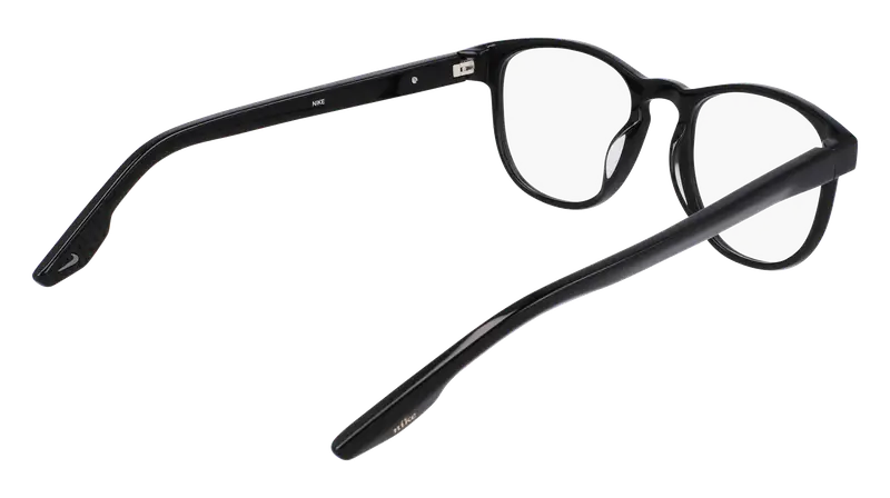 Nike Uomo NIKE 7162 001 Montature da vista Recycled PET Nero Rotonda Normale miniatura 3