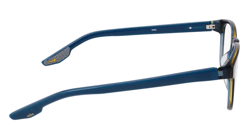 Nike Uomo NIKE 7162 445 Montature da vista Recycled PET Blu Rotonda Normale miniatura 3