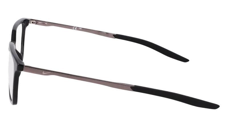 Nike Uomo NIKE 7227 001 Montature da vista Bio-iniettato Nero Squadrata Normale miniatura 2