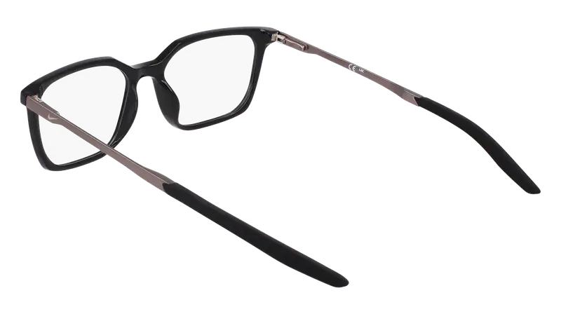 Nike Uomo NIKE 7227 001 Montature da vista Bio-iniettato Nero Squadrata Normale miniatura 3