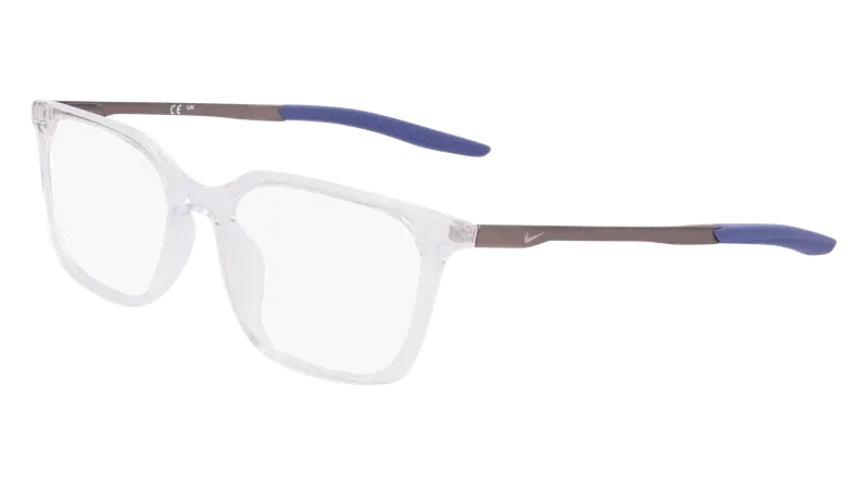 Nike Uomo NIKE 7227 900 Montature da vista Bio-iniettato Trasparente Squadrata Normale