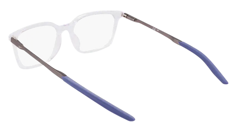 Nike Uomo NIKE 7227 900 Montature da vista Bio-iniettato Trasparente Squadrata Normale miniatura 3