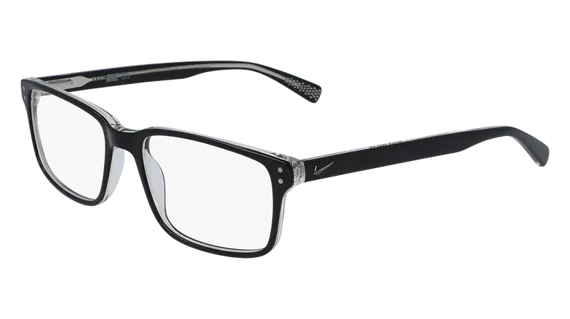 Nike Uomo NIKE 7240 002 Montature da vista Acetato Nero Squadrata Normale Fotocromatiche