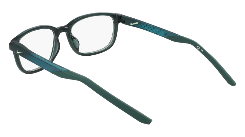 Nike Uomo NIKE 7277 301 Montature da vista Bio-iniettato Verde Squadrata Normale miniatura 3