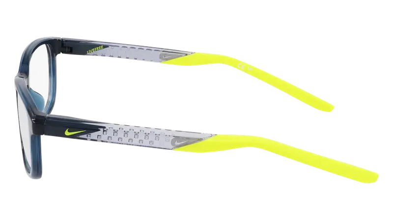 Nike Uomo NIKE 7277 412 Montature da vista Bio-iniettato Blu Squadrata Normale miniatura 2