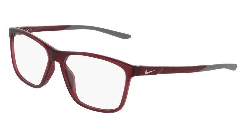 Uomo NIKE 7293 601 Montature da vista Bio-iniettato Bordeaux Squadrata Normale