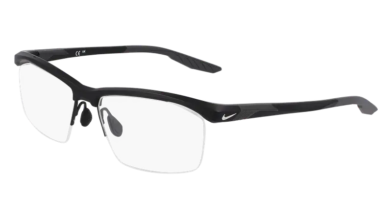 Nike Uomo NIKE 7402 001 Montature da vista Bio-iniettato Nero Squadrata Normale Normale