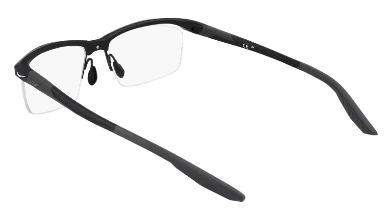 Nike Uomo NIKE 7402 001 Montature da vista Bio-iniettato Nero Squadrata Normale Normale miniatura 2