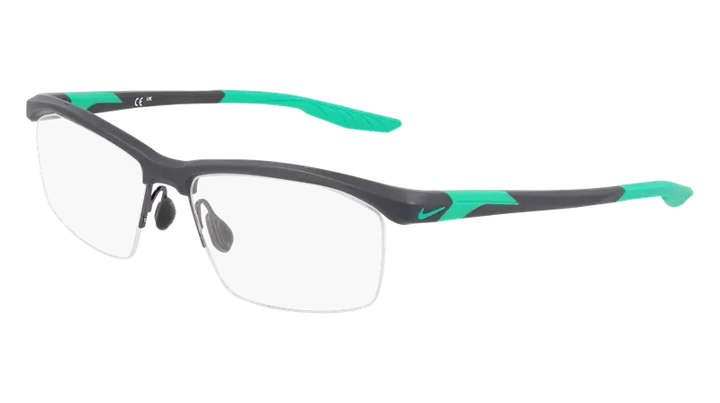 Nike Uomo NIKE 7402 034 Montature da vista Bio-iniettato Grigio Squadrata Normale Normale