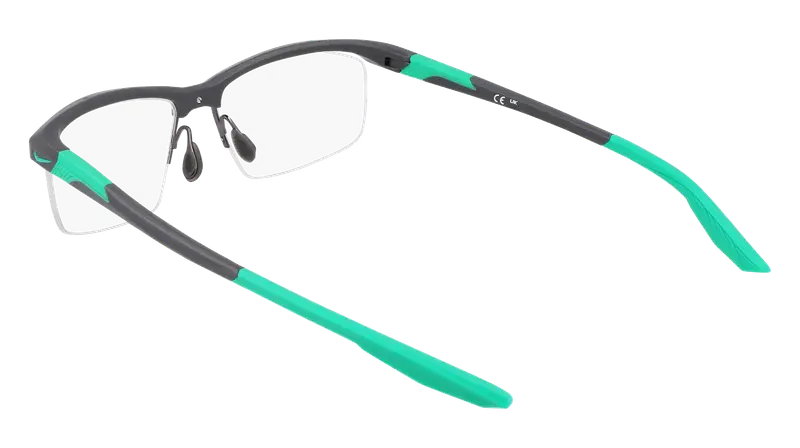 Nike Uomo NIKE 7402 034 Montature da vista Bio-iniettato Grigio Squadrata Normale Normale miniatura 2