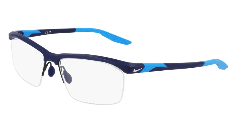 Nike Uomo NIKE 7402 410 Montature da vista Bio-iniettato Blu  Squadrata Normale Normale