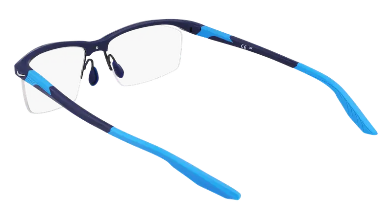 Nike Uomo NIKE 7402 410 Montature da vista Bio-iniettato Blu Squadrata Normale Normale miniatura 2