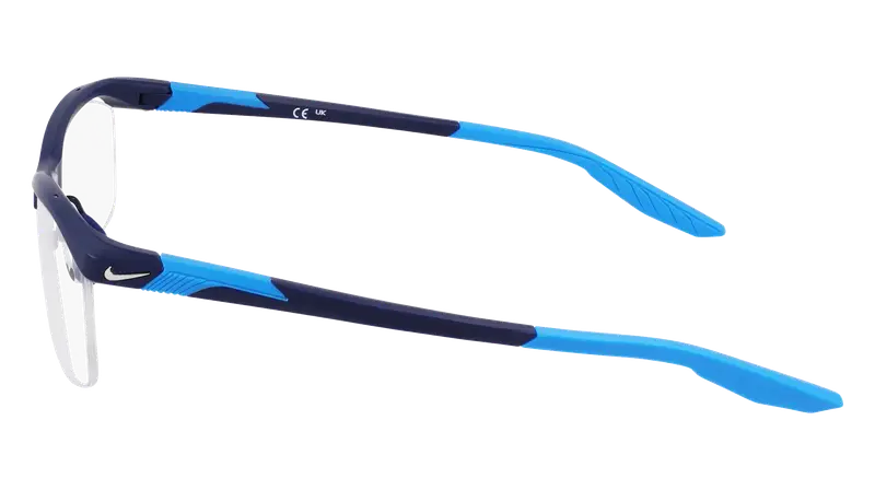 Nike Uomo NIKE 7402 410 Montature da vista Bio-iniettato Blu Squadrata Normale Normale miniatura 3